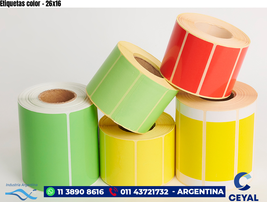 Etiquetas color - 26x16