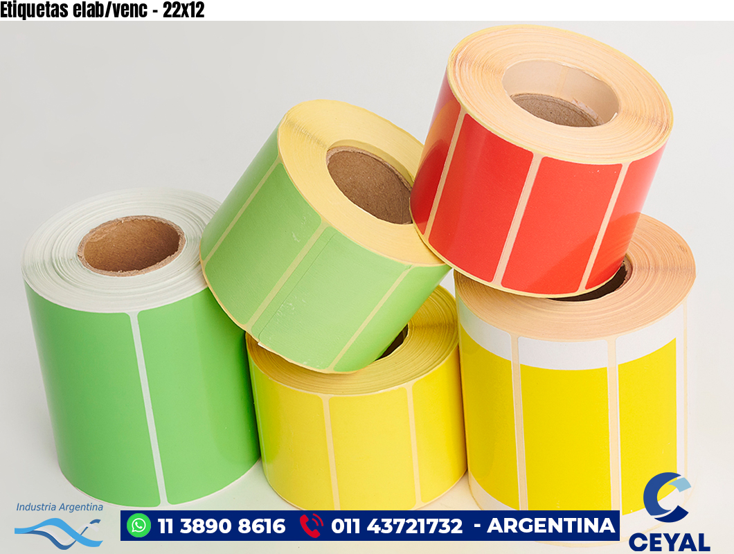 Etiquetas elab/venc - 22x12