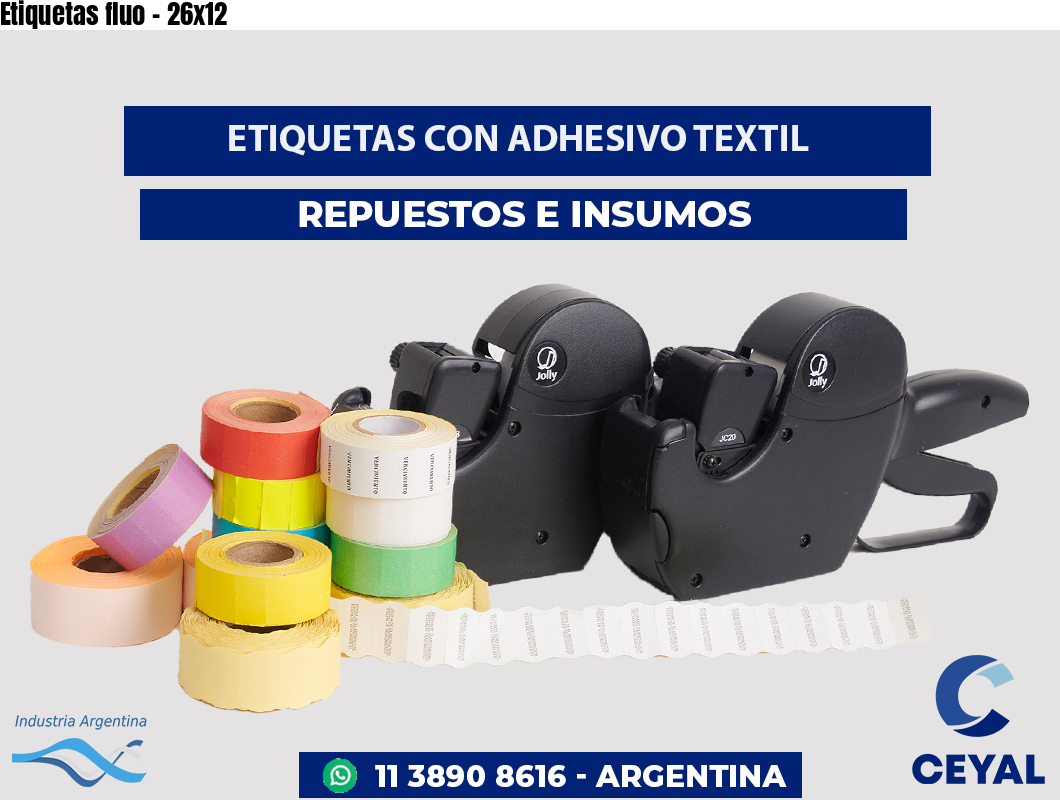 Etiquetas fluo - 26x12