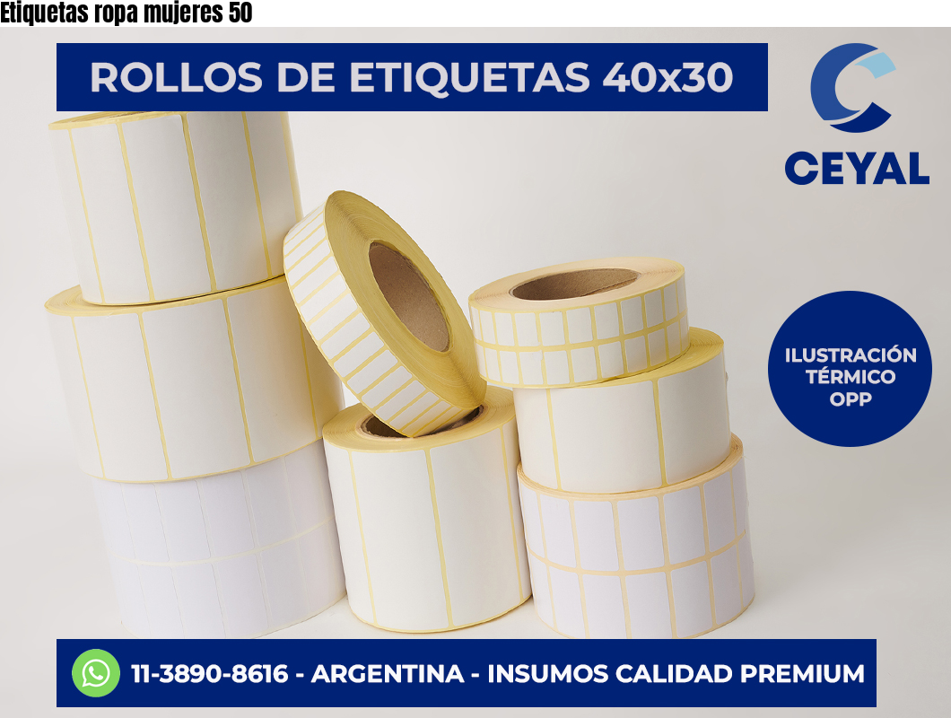 Etiquetas ropa mujeres 50
