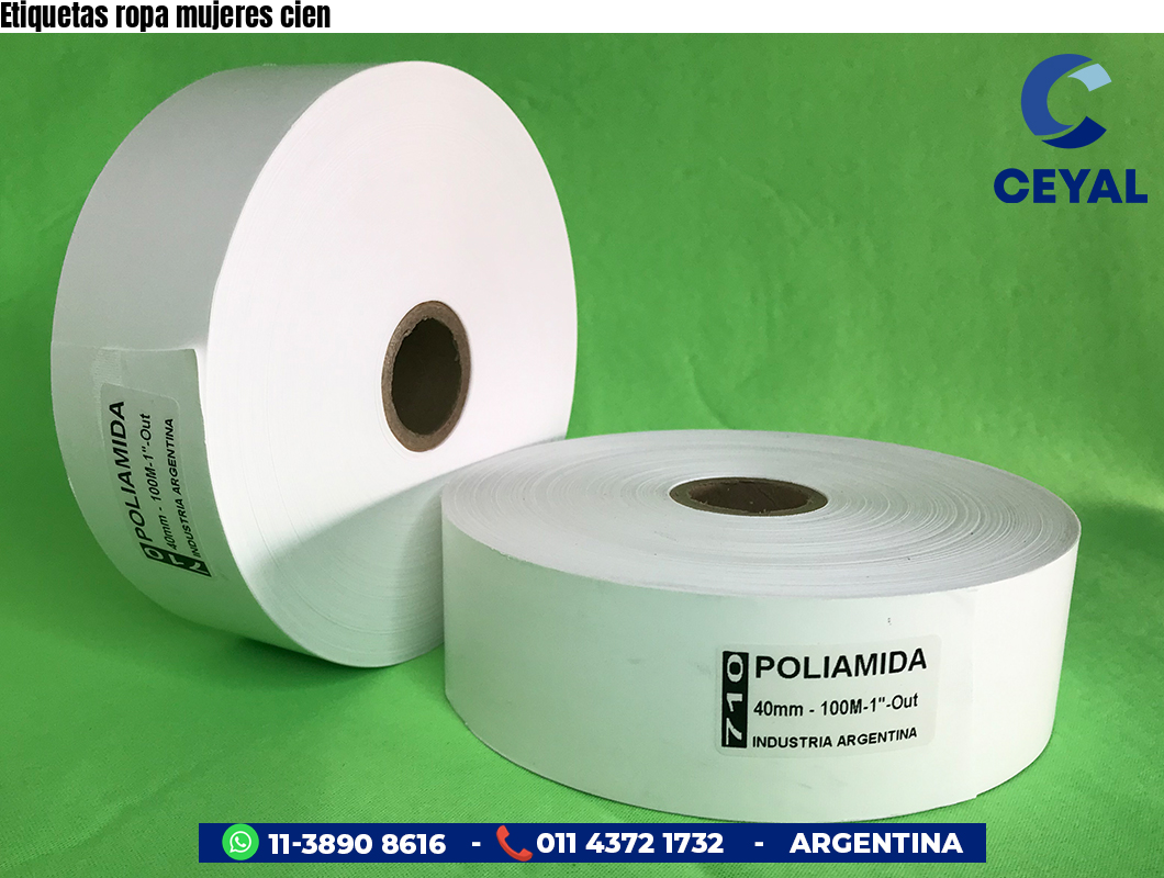 Etiquetas ropa mujeres cien