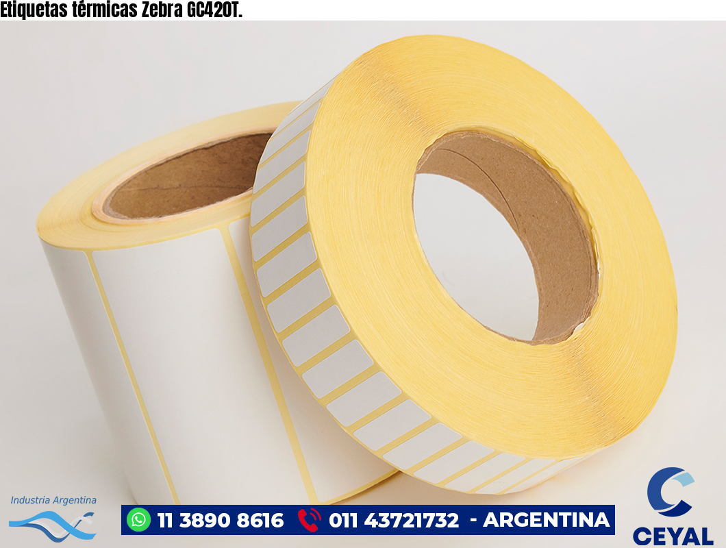 Etiquetas térmicas Zebra GC420T.