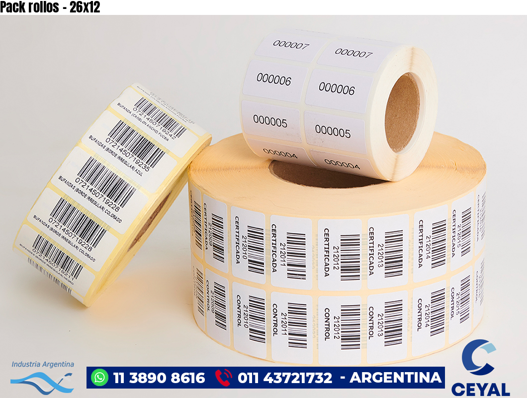 Pack rollos - 26x12