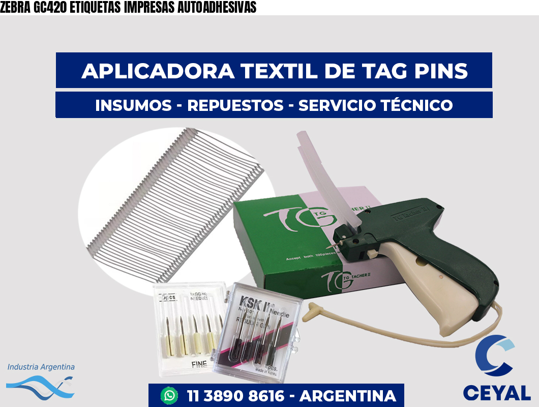 ZEBRA GC420 ETIQUETAS IMPRESAS AUTOADHESIVAS