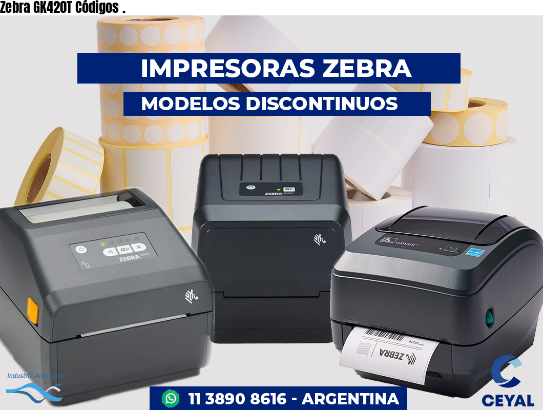 Zebra GK420T Códigos .