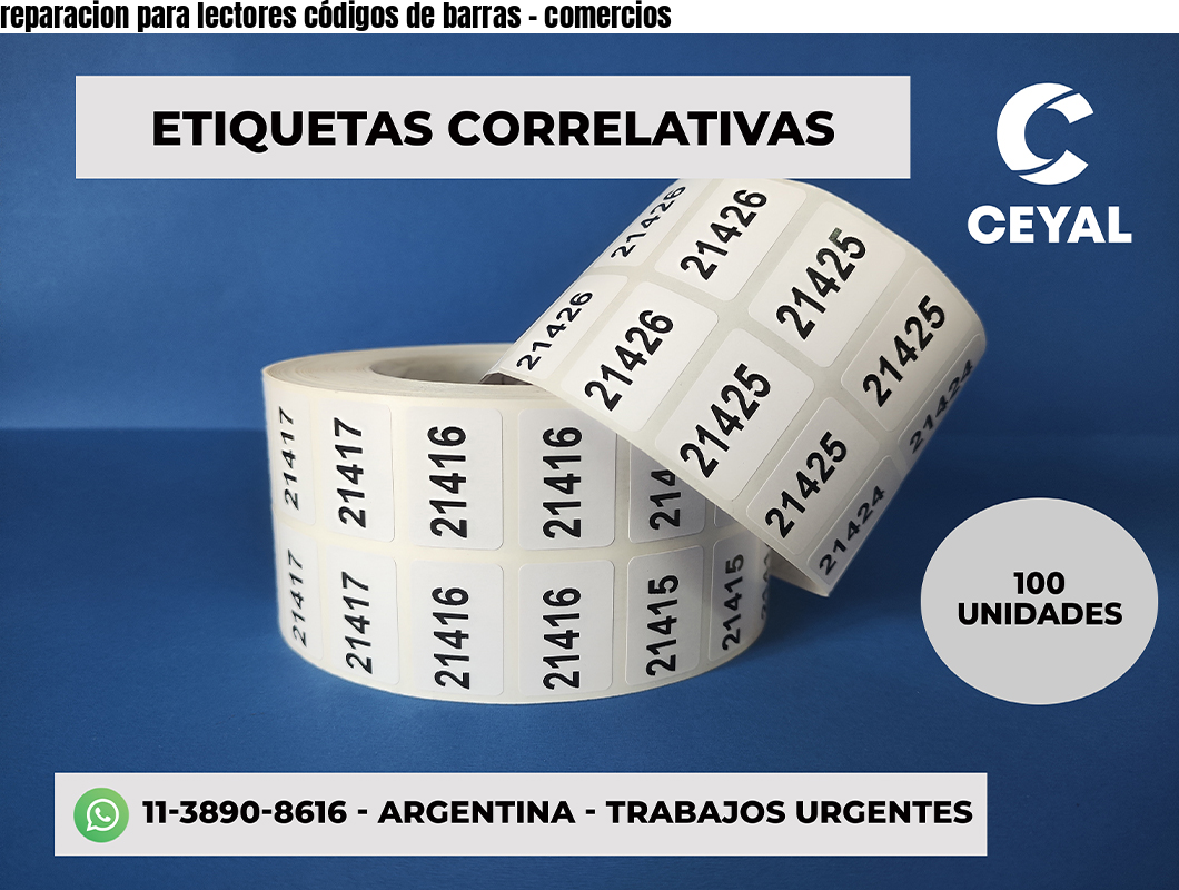 reparacion para lectores códigos de barras - comercios