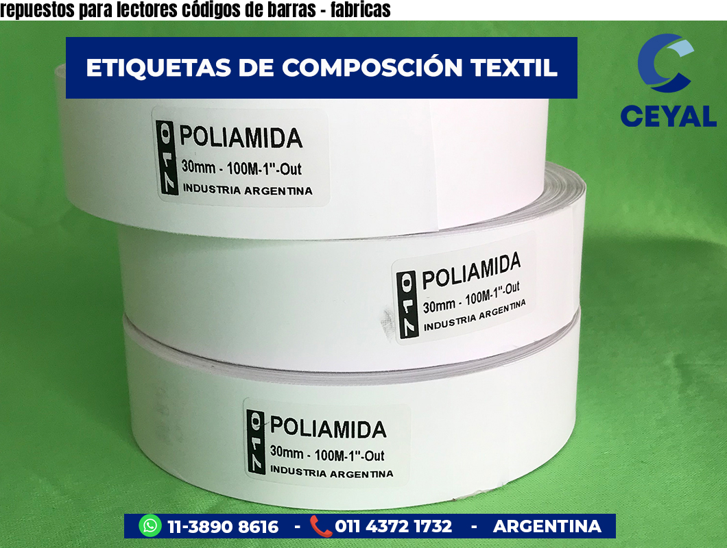 repuestos para lectores códigos de barras - fabricas