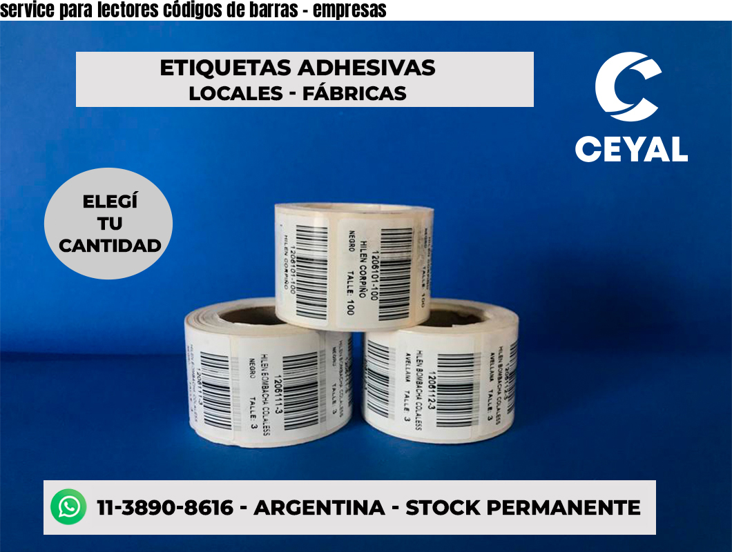 service para lectores códigos de barras - empresas