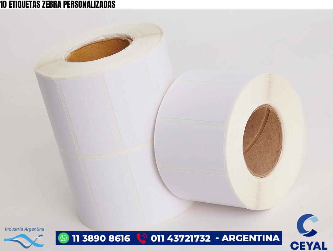 10 ETIQUETAS ZEBRA PERSONALIZADAS