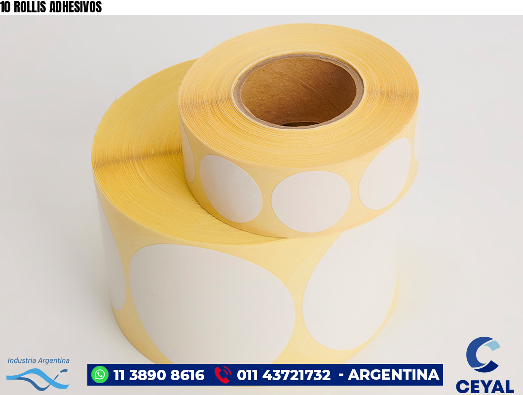 10 ROLLIS ADHESIVOS