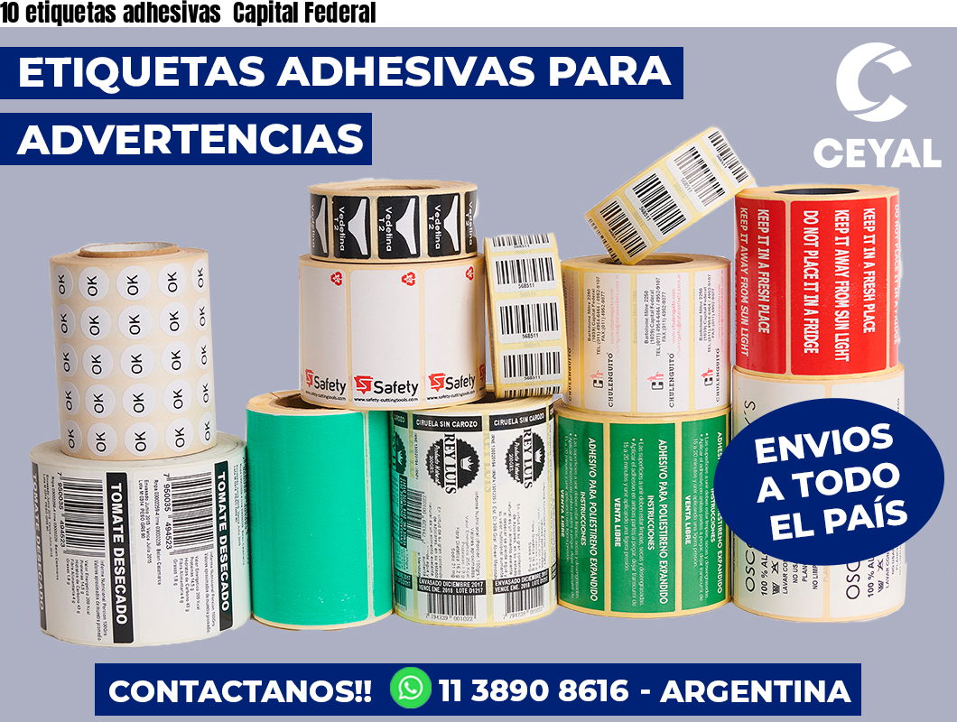 10 etiquetas adhesivas  Capital Federal