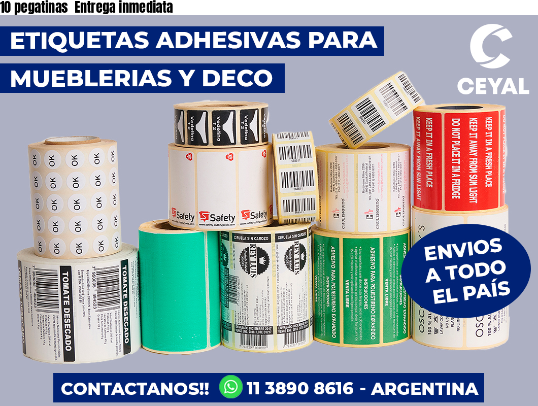10 pegatinas  Entrega inmediata