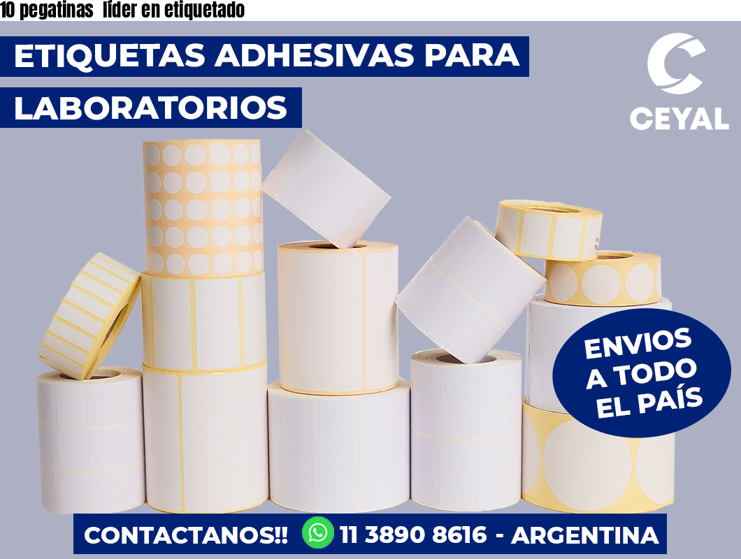 10 pegatinas  líder en etiquetado