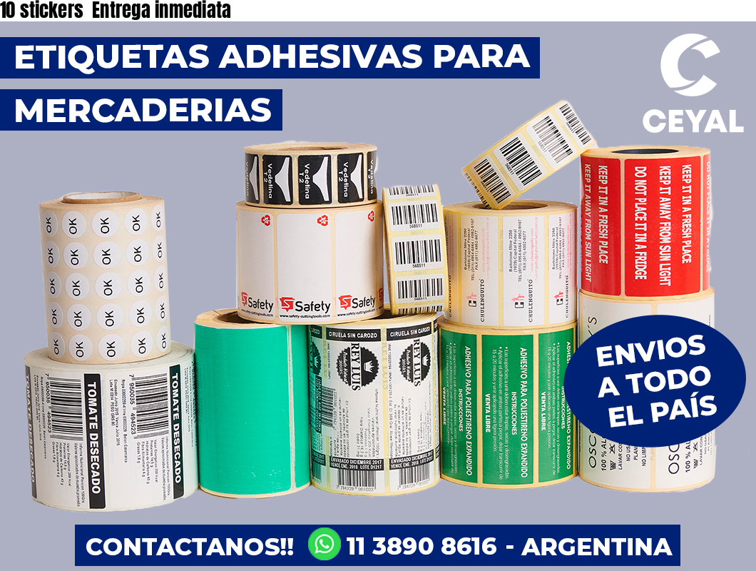 10 stickers  Entrega inmediata