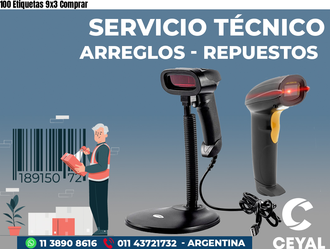 100 Etiquetas 9x3 Comprar