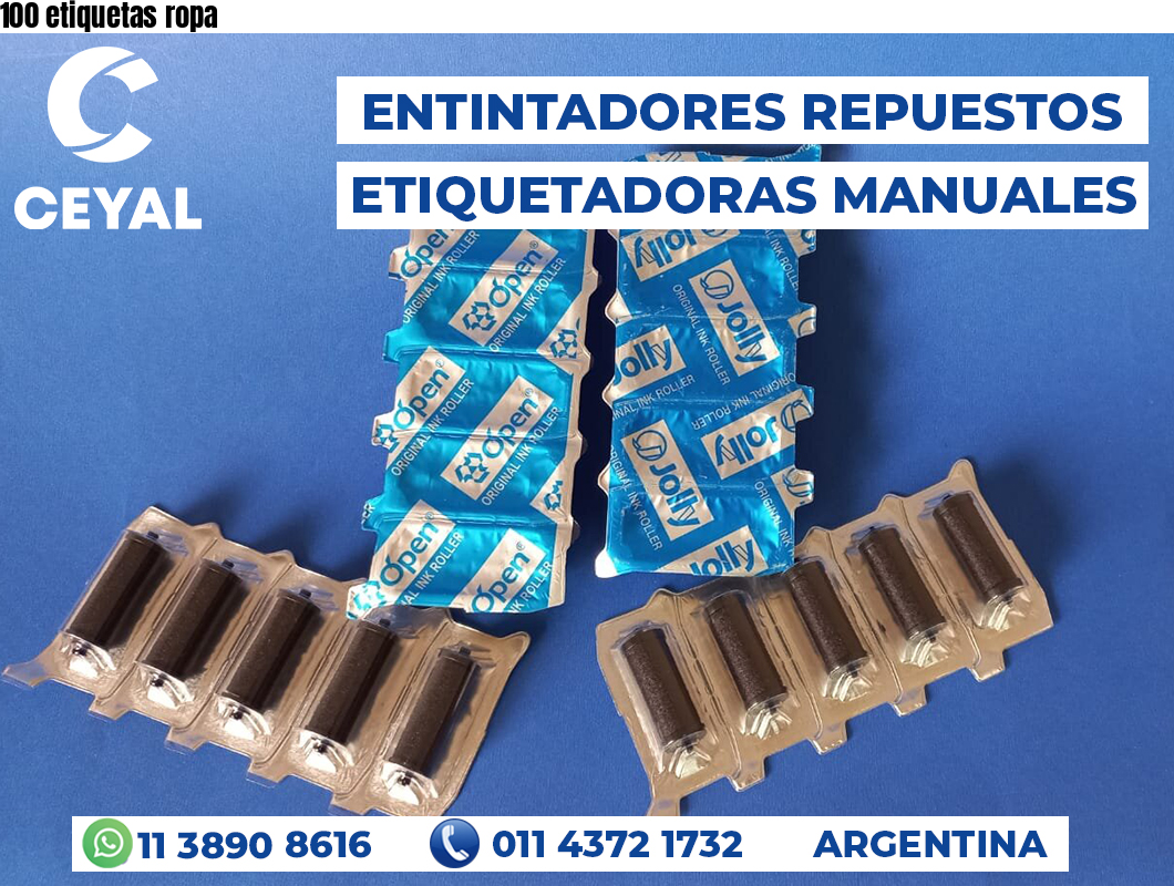 100 etiquetas ropa