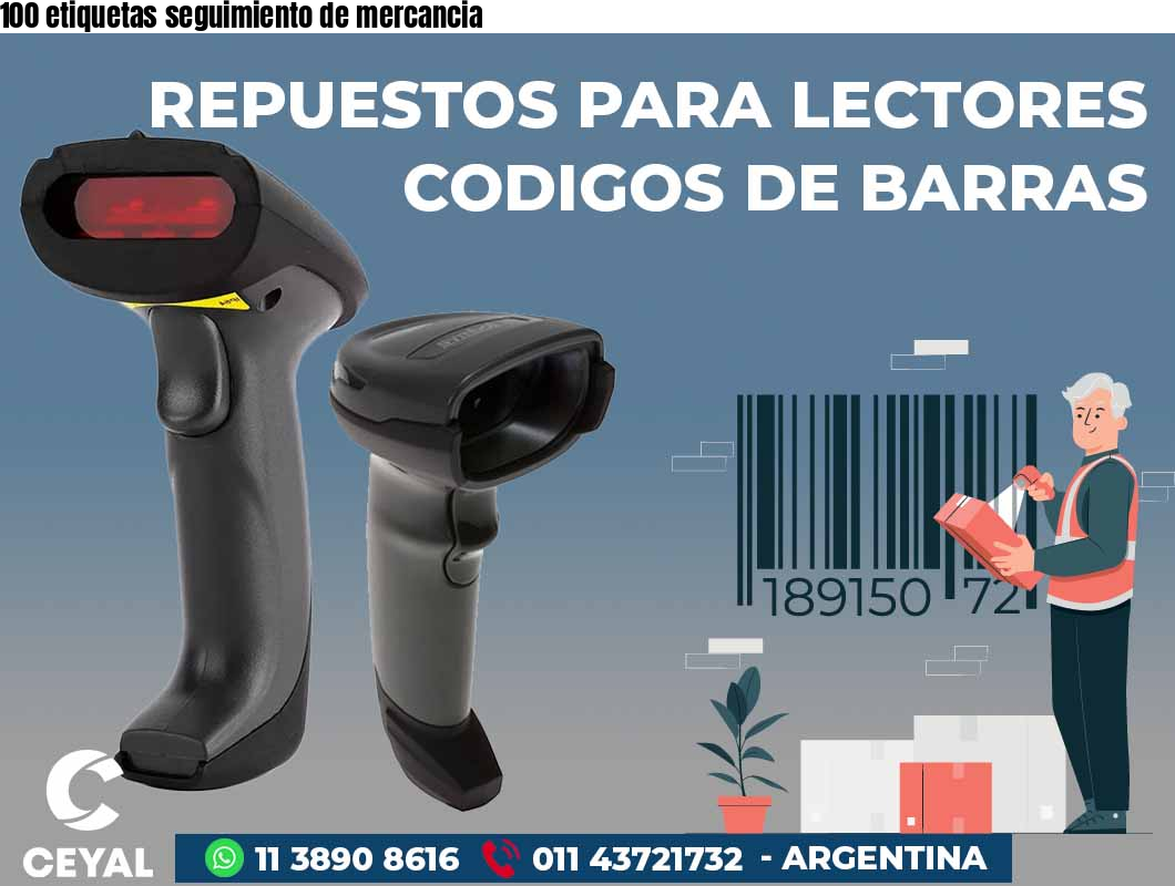 100 etiquetas seguimiento de mercancia