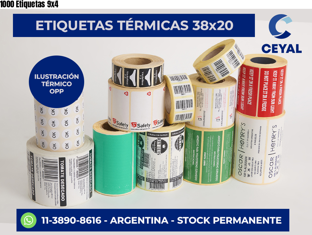 1000 Etiquetas 9×4