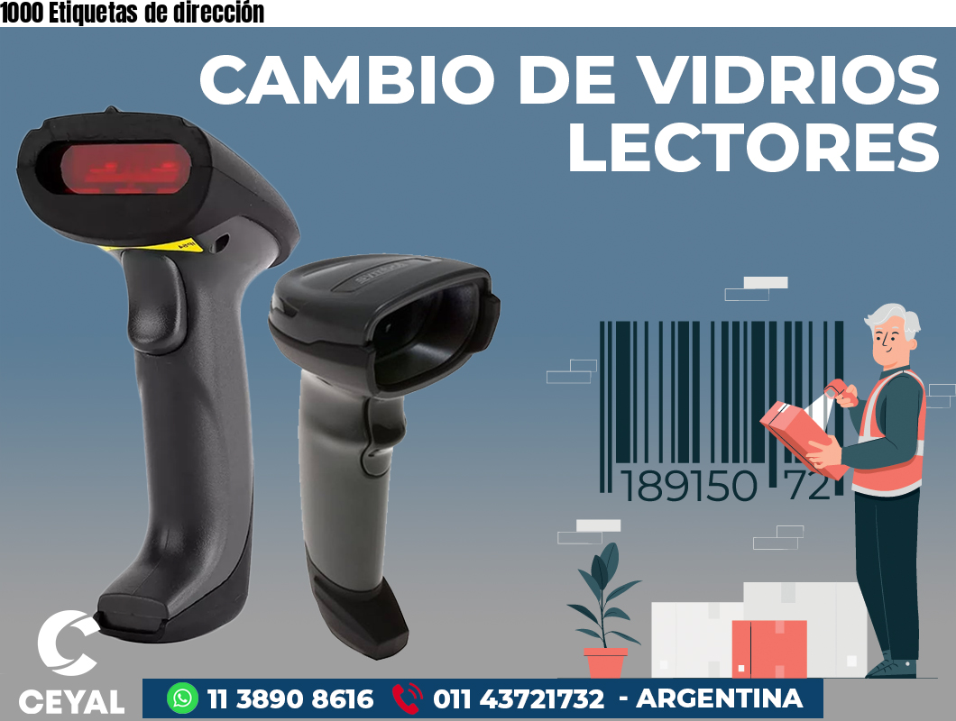 1000 Etiquetas de dirección