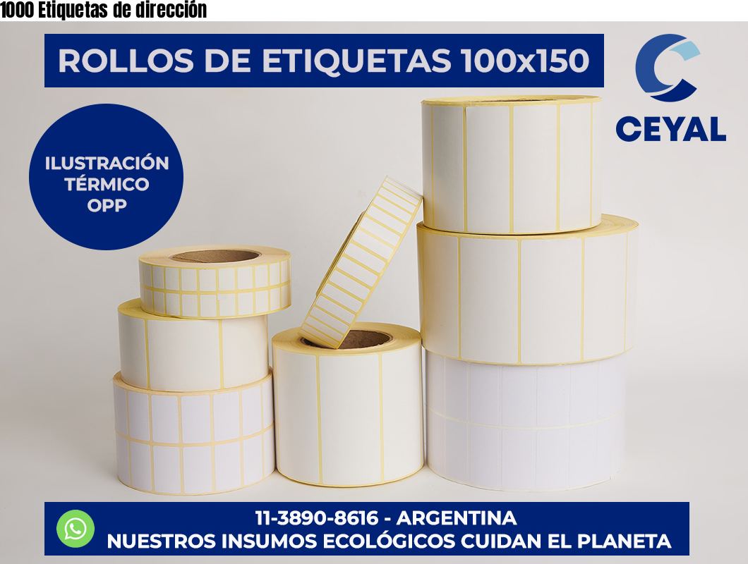 1000 Etiquetas de dirección
