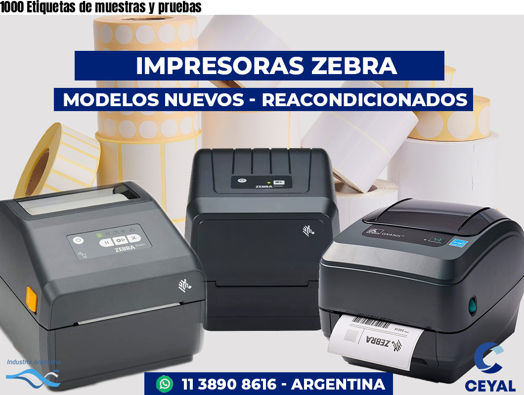 1000 Etiquetas de muestras y pruebas