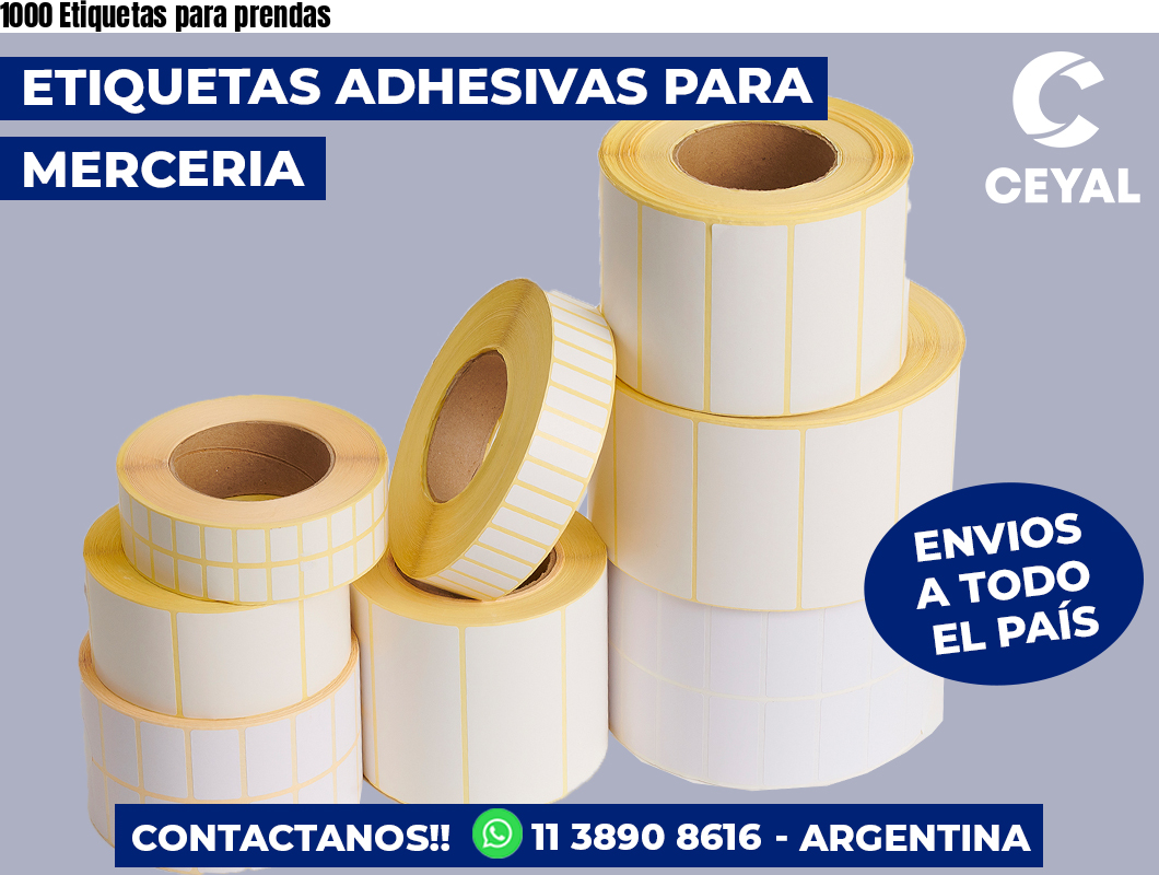 1000 Etiquetas para prendas