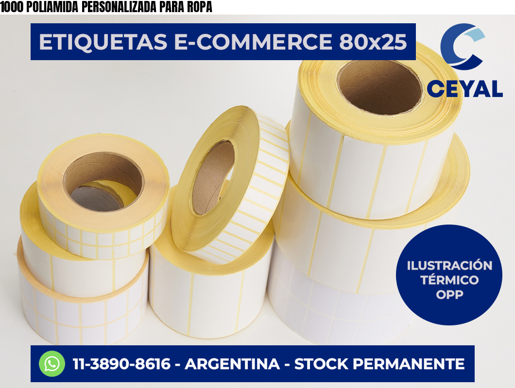 1000 POLIAMIDA PERSONALIZADA PARA ROPA