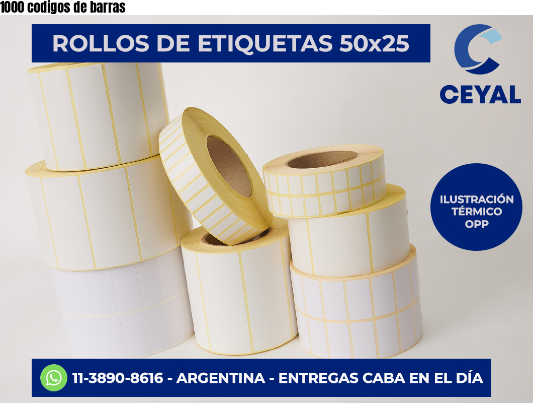 1000 codigos de barras
