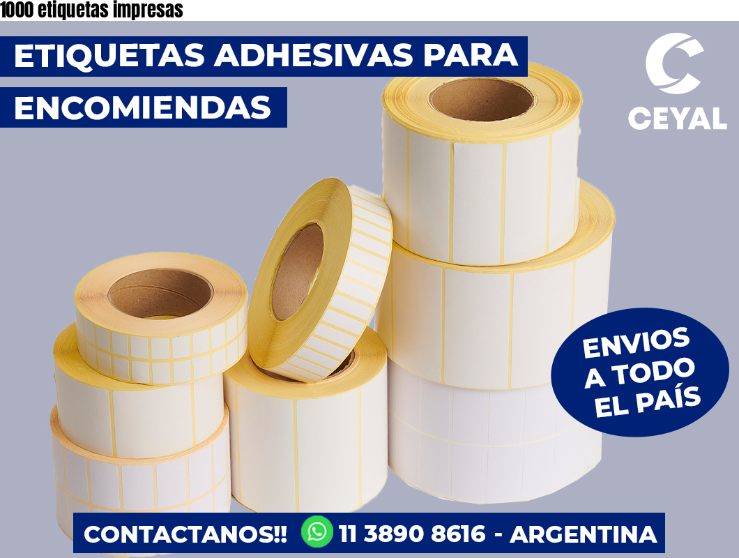 1000 etiquetas impresas