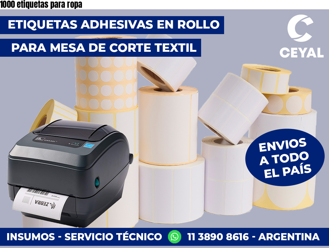 1000 etiquetas para ropa