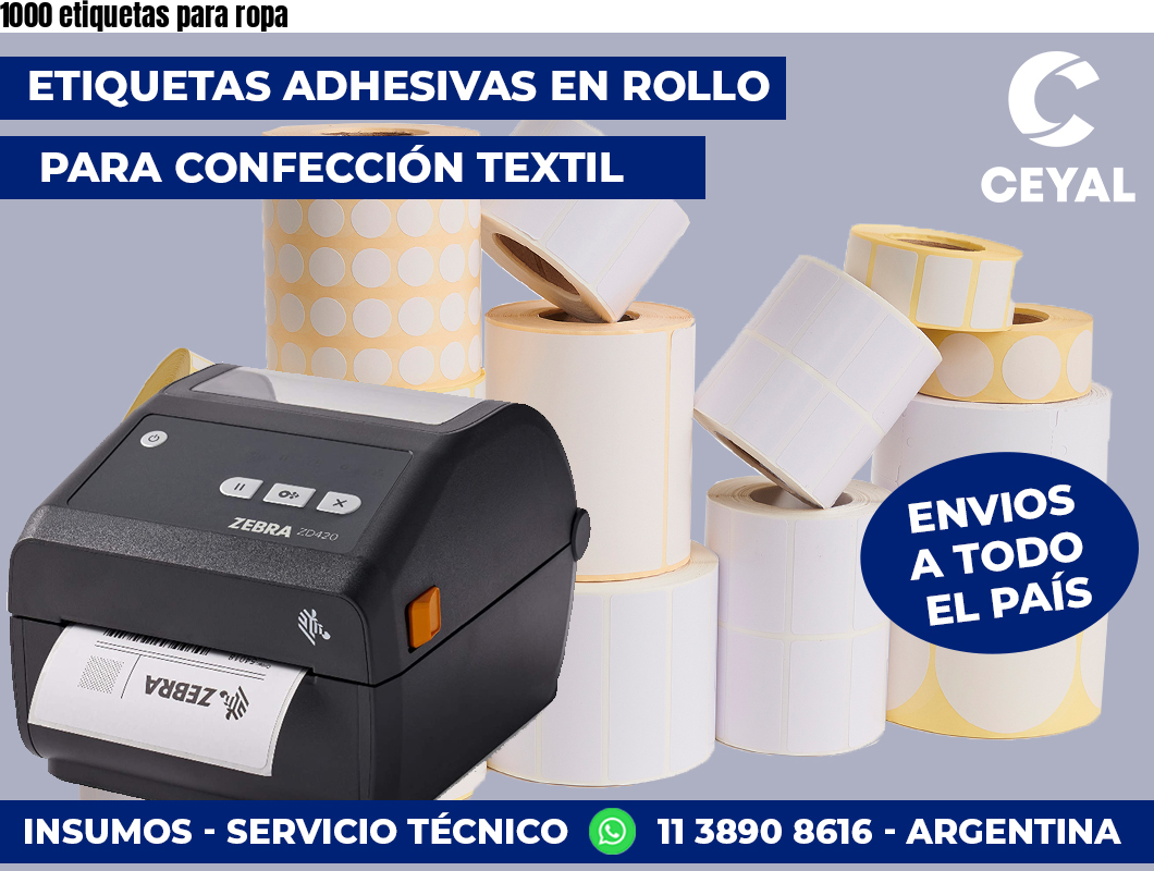 1000 etiquetas para ropa