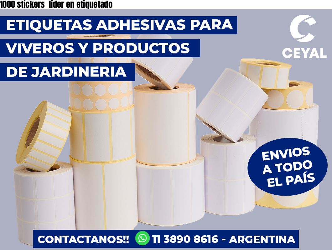 1000 stickers  líder en etiquetado
