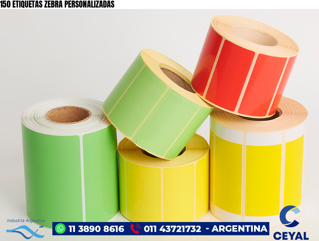 150 ETIQUETAS ZEBRA PERSONALIZADAS