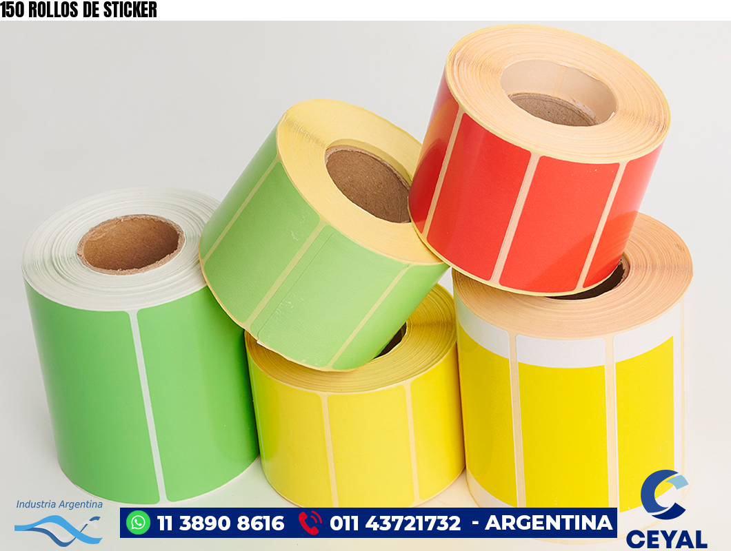 150 ROLLOS DE STICKER