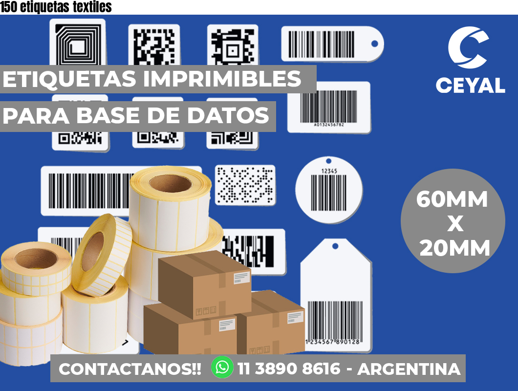 150 etiquetas textiles