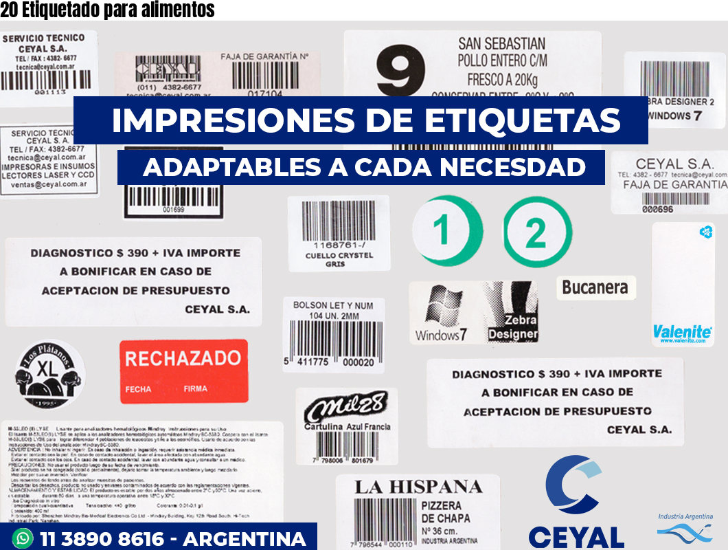 20 Etiquetado para alimentos