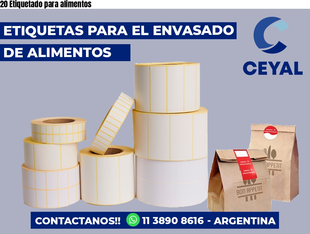20 Etiquetado para alimentos