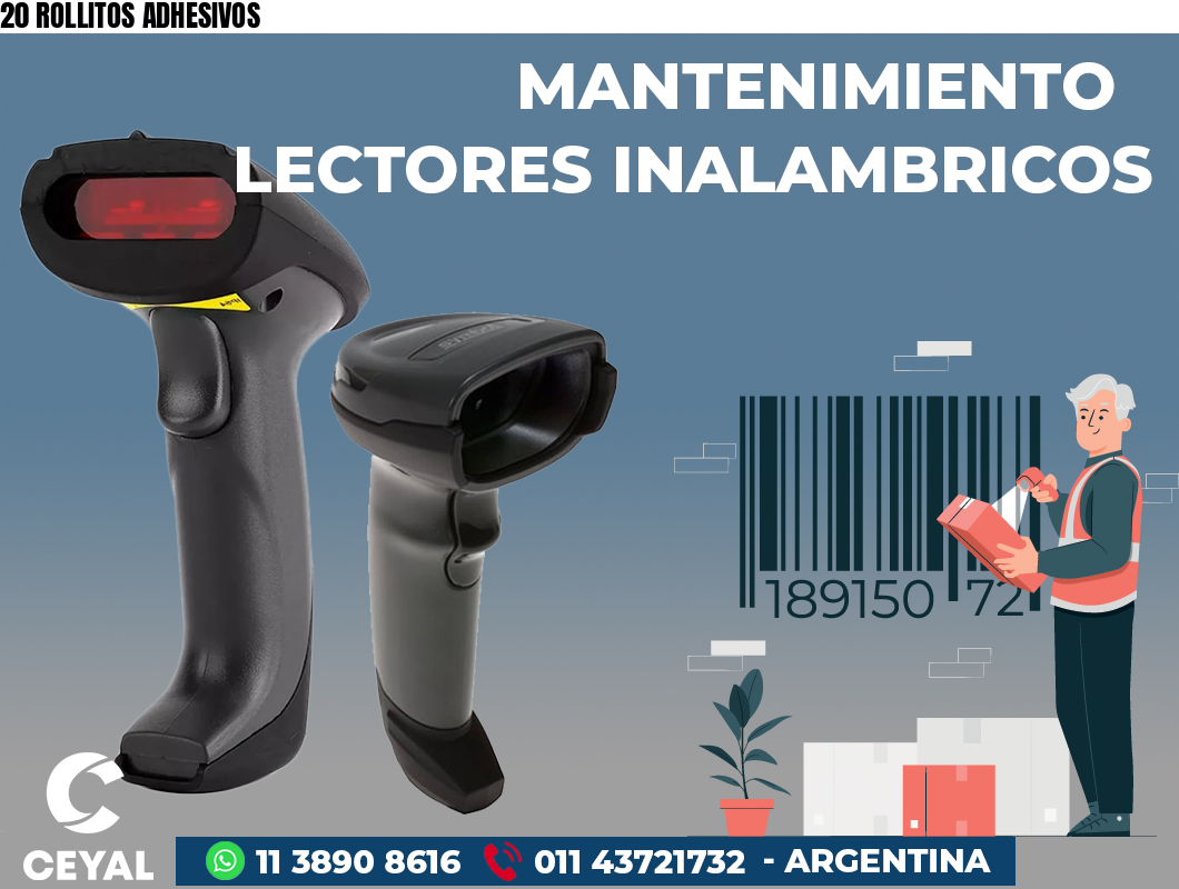 20 ROLLITOS ADHESIVOS