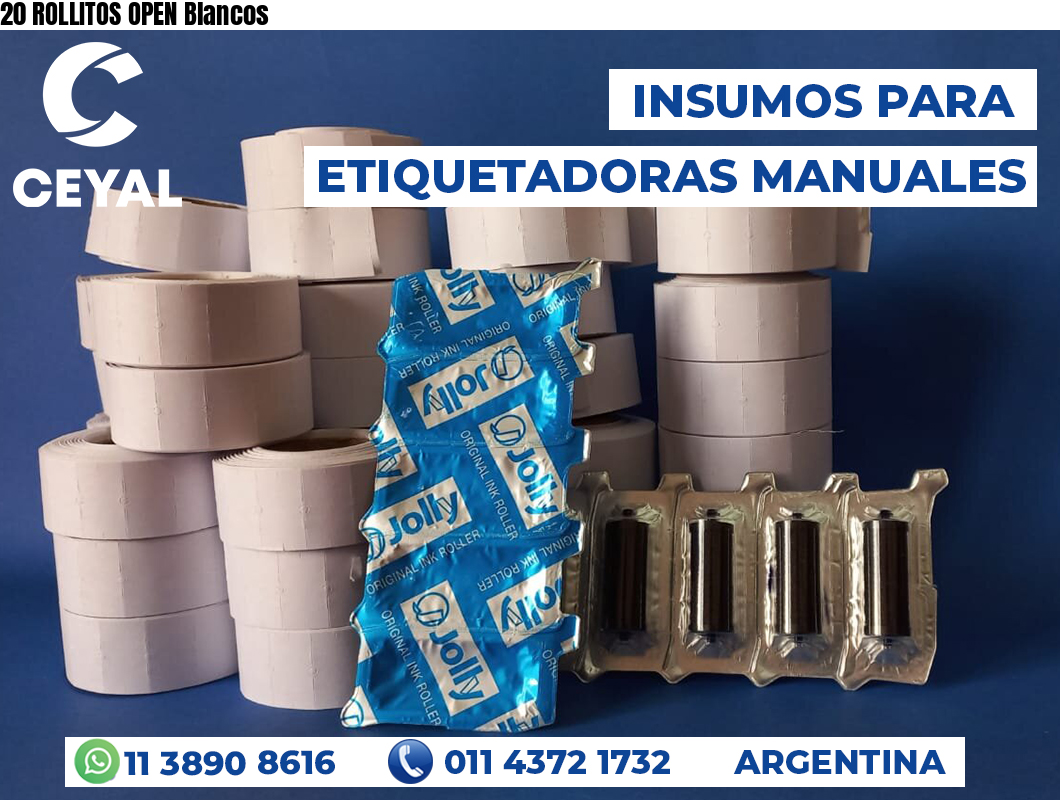 20 ROLLITOS OPEN Blancos