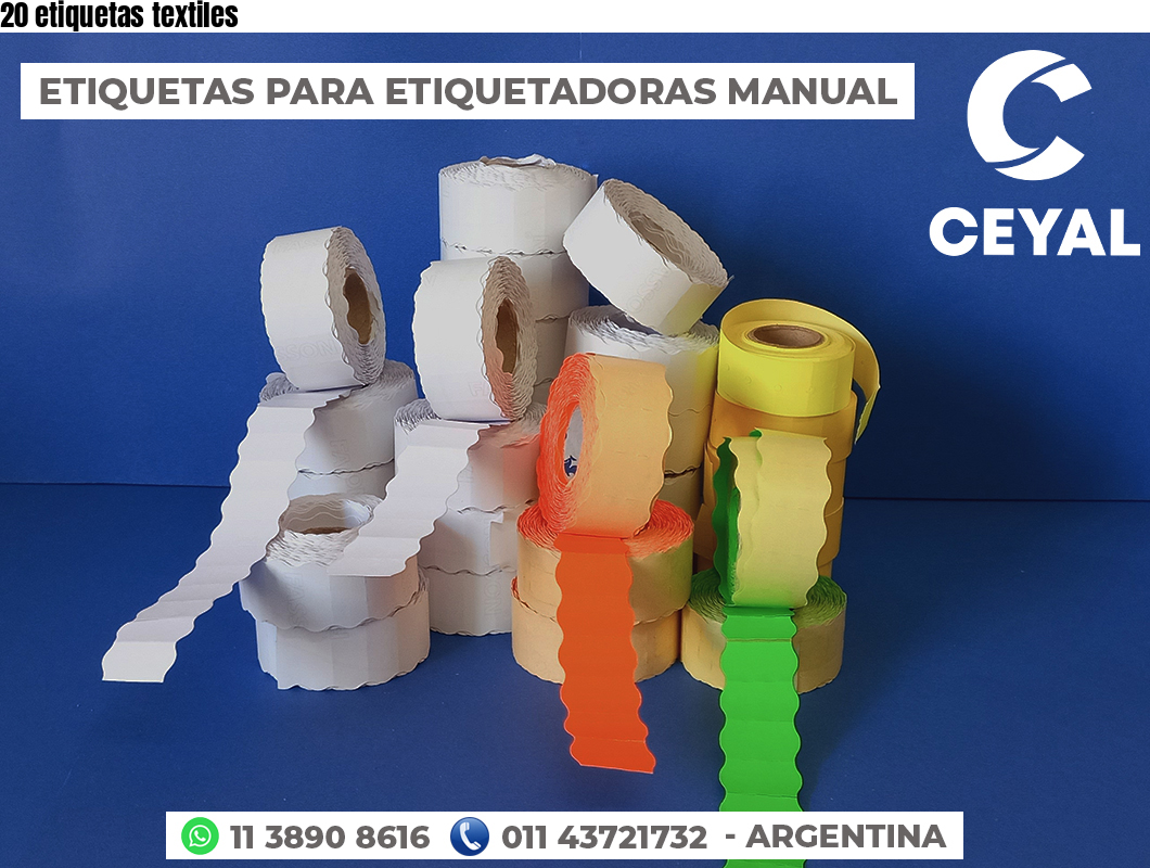 20 etiquetas textiles