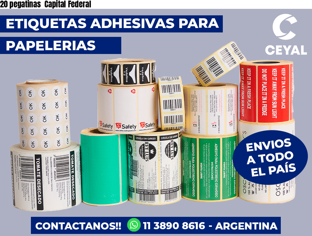 20 pegatinas Capital Federal