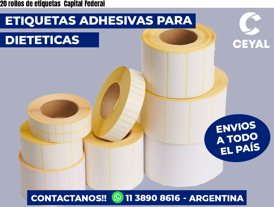 20 rollos de etiquetas  Capital Federal
