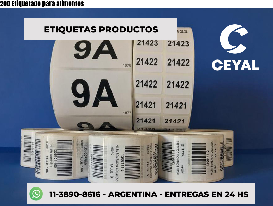 200 Etiquetado para alimentos
