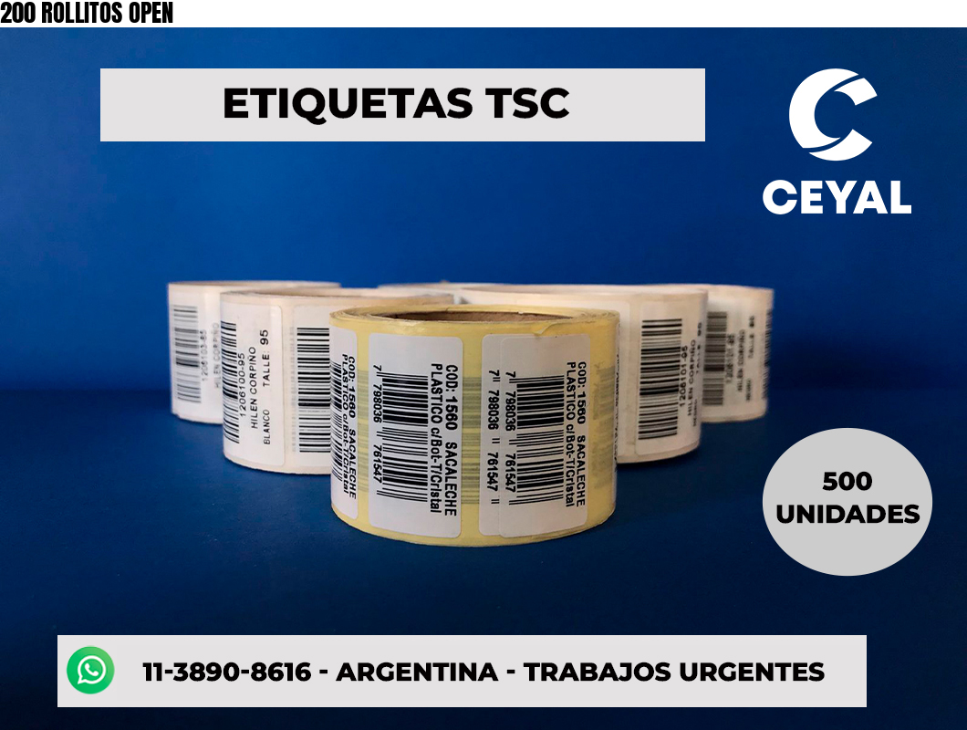 200 ROLLITOS OPEN