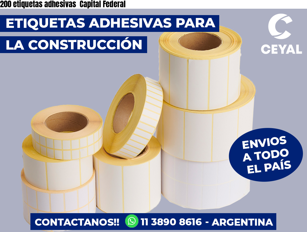 200 etiquetas adhesivas  Capital Federal