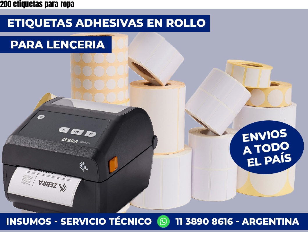 200 etiquetas para ropa