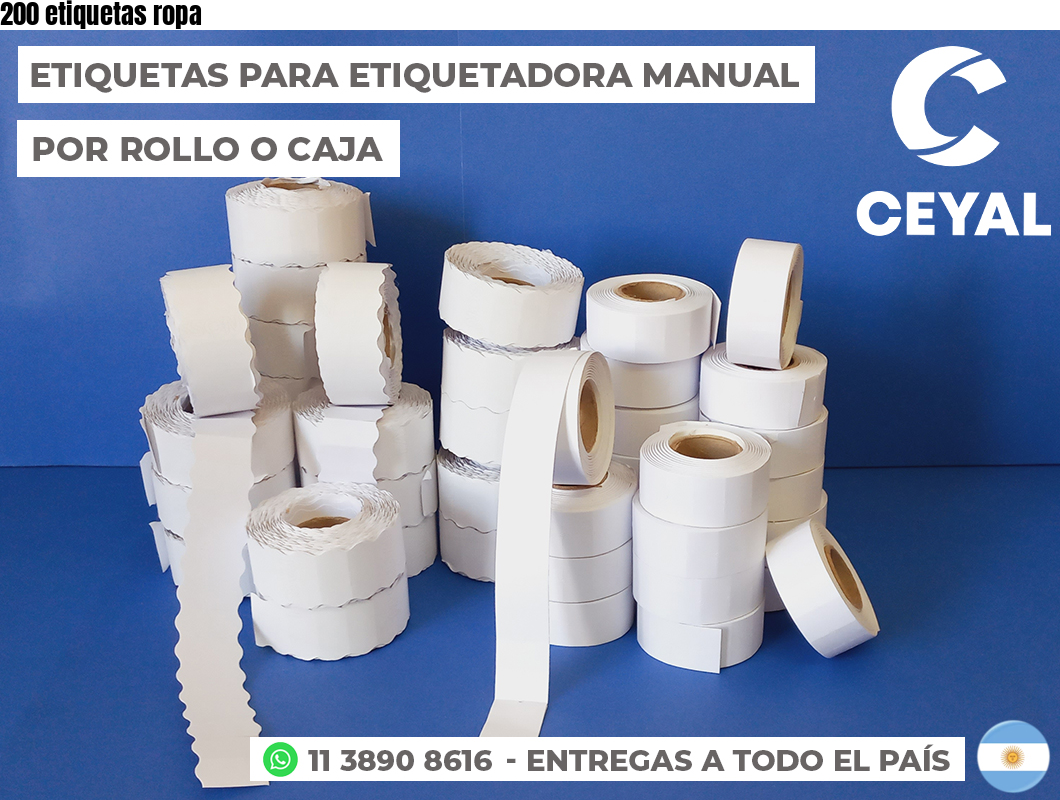 200 etiquetas ropa