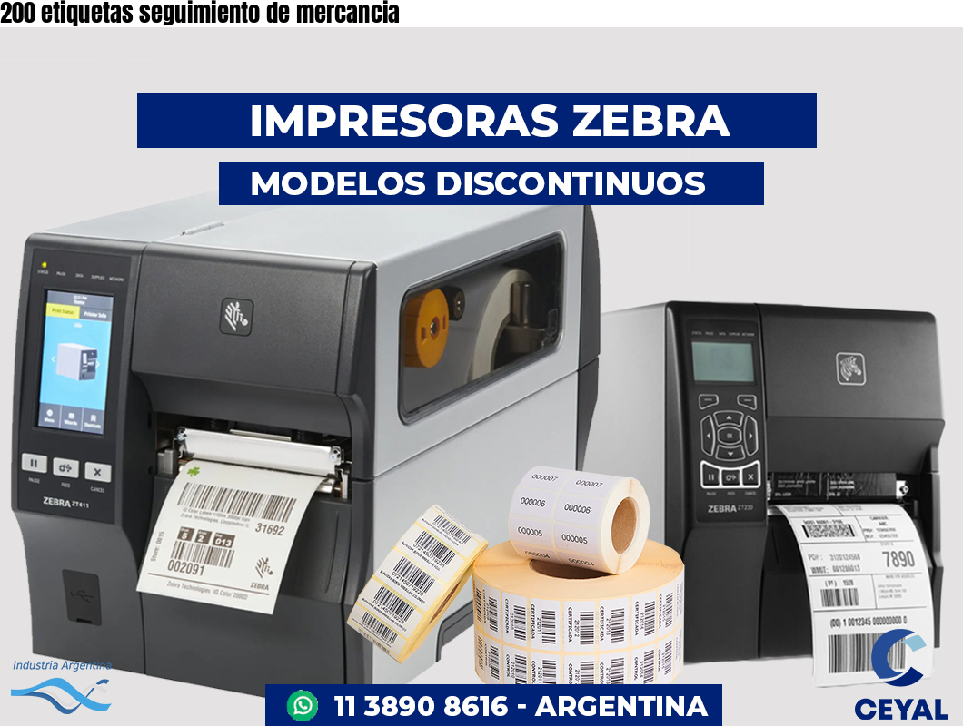 200 etiquetas seguimiento de mercancia