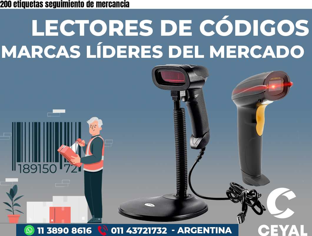 200 etiquetas seguimiento de mercancia