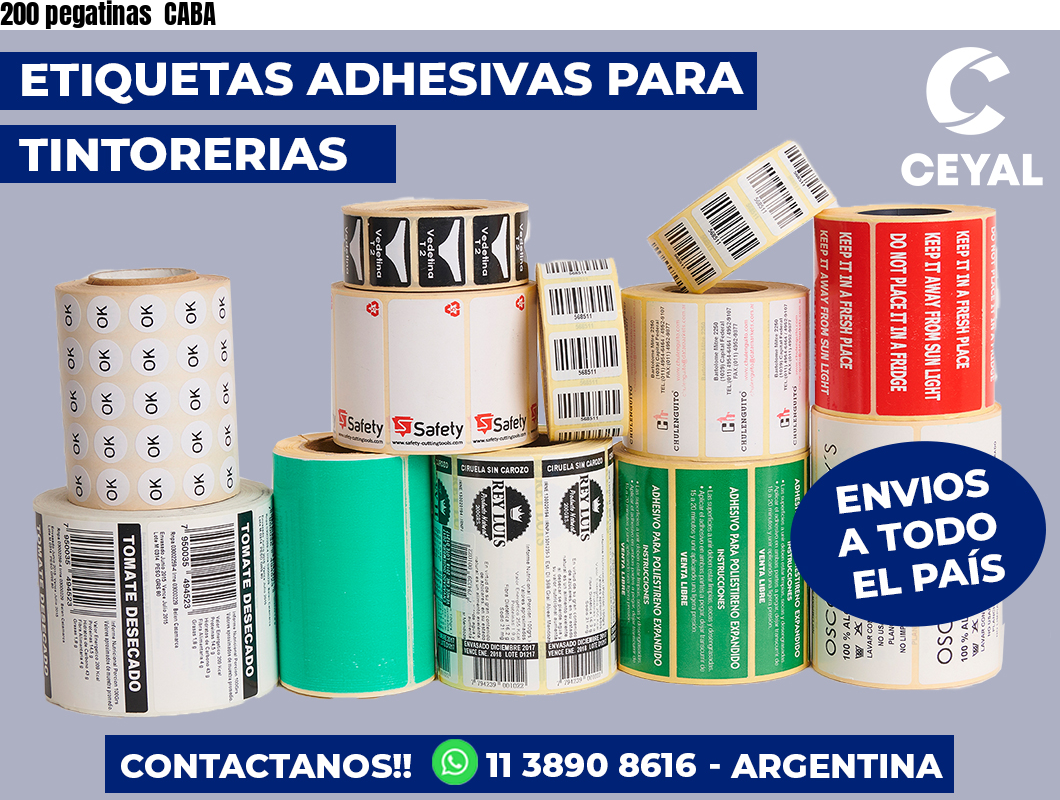 200 pegatinas  CABA